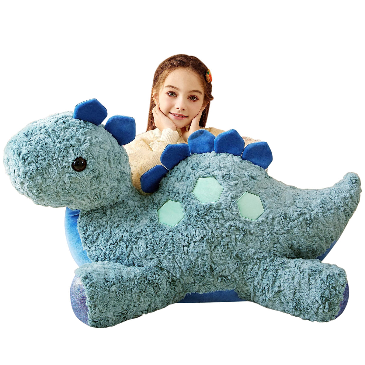 Tumyay giant Stegosaurus plush 30-inch cuddle buddy for cozy hugs.
