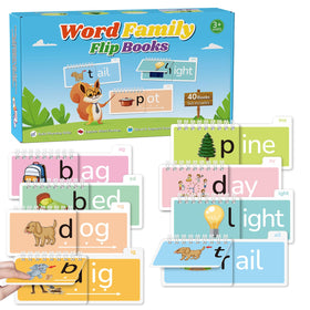 TUNJEJINY word family flip book cover with vibrant illustrations to engage young readers.