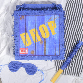 Tuoyi Drop Box Piñatas blindfold included for traditional play.