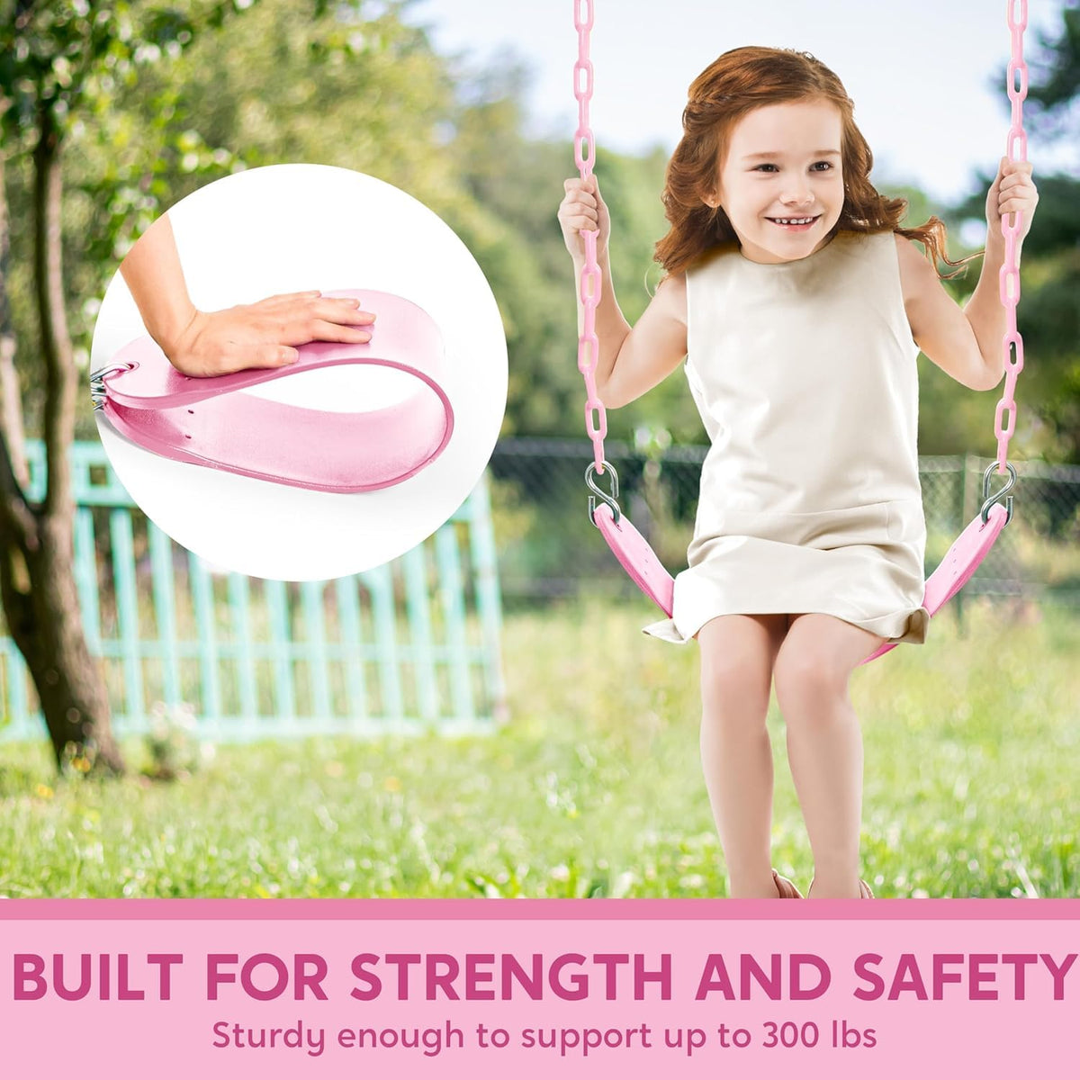 TURFEE baby swing seat durable plastic suitable for indoor or outdoor use
