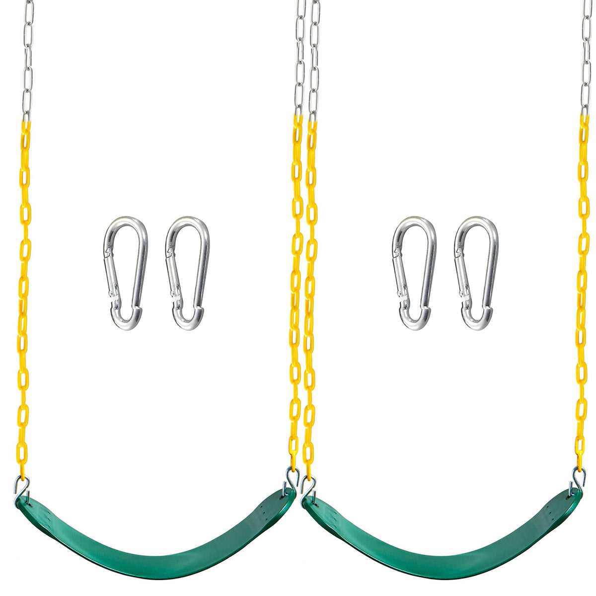 TURFEE green swing seat two-pack ready for backyard play