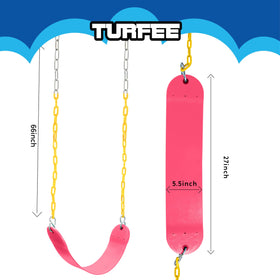 Turfee non-slip swing seat pink helps prevent slips during energetic play