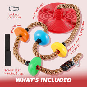 TURFEE 6 ft climbing rope with adjustable length feature for easy setup.