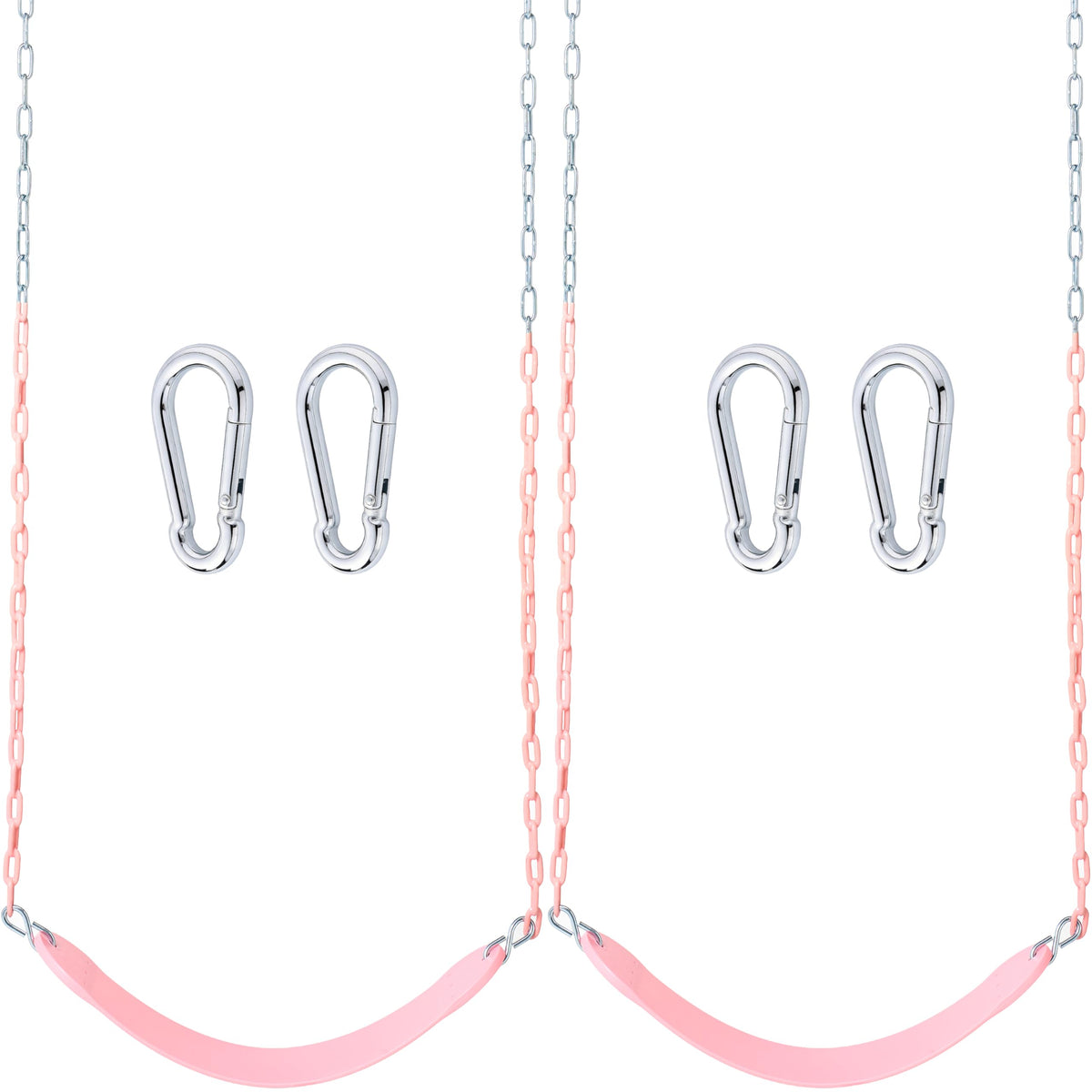 TURFEE pink swing seat two-pack ready for backyard play
