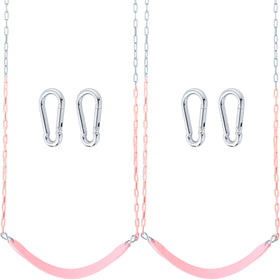 TURFEE pink swing seat two-pack ready for backyard play