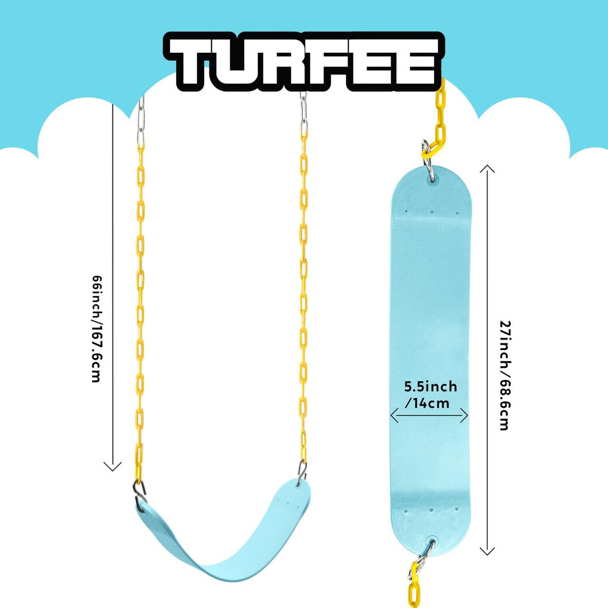 Turfee Swing easy-assembly guide helps hassle-free installation in minutes.