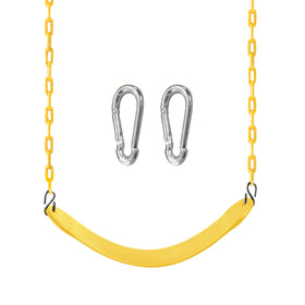 TURFEE swing replacement kit with yellow seat for backyard play