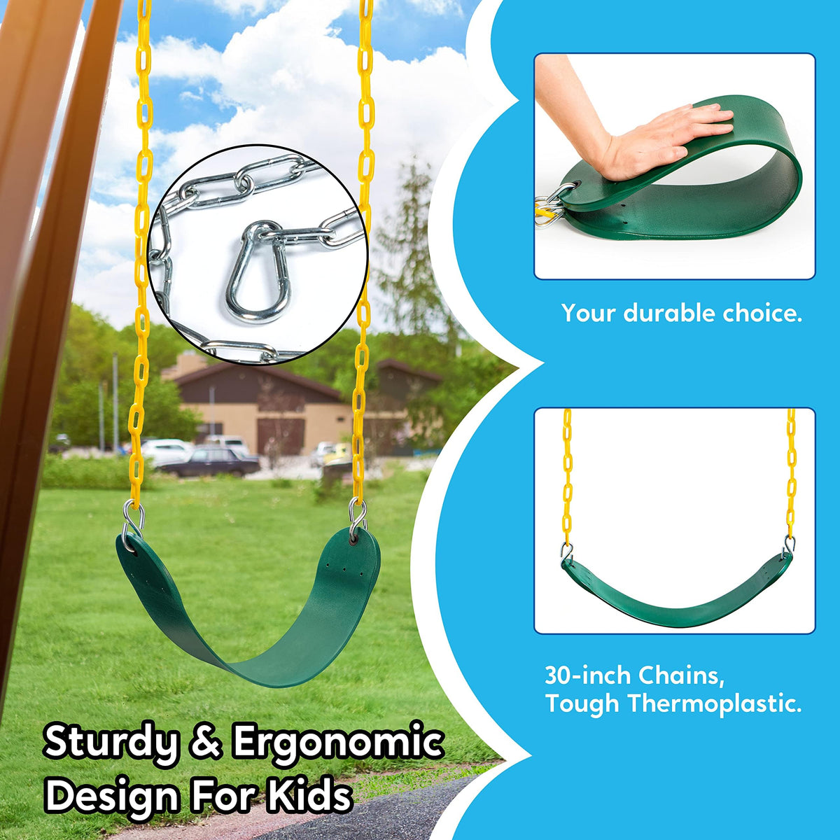 TURFEE thermoplastic-coated chain enhances durability and safety