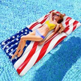 TURNMEON 72in American flag pool float for relaxing in the pool.