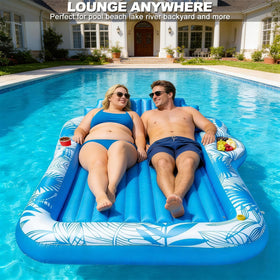 TURNMEON all-in-one pool float suits sunbathing, lounging, or water play.