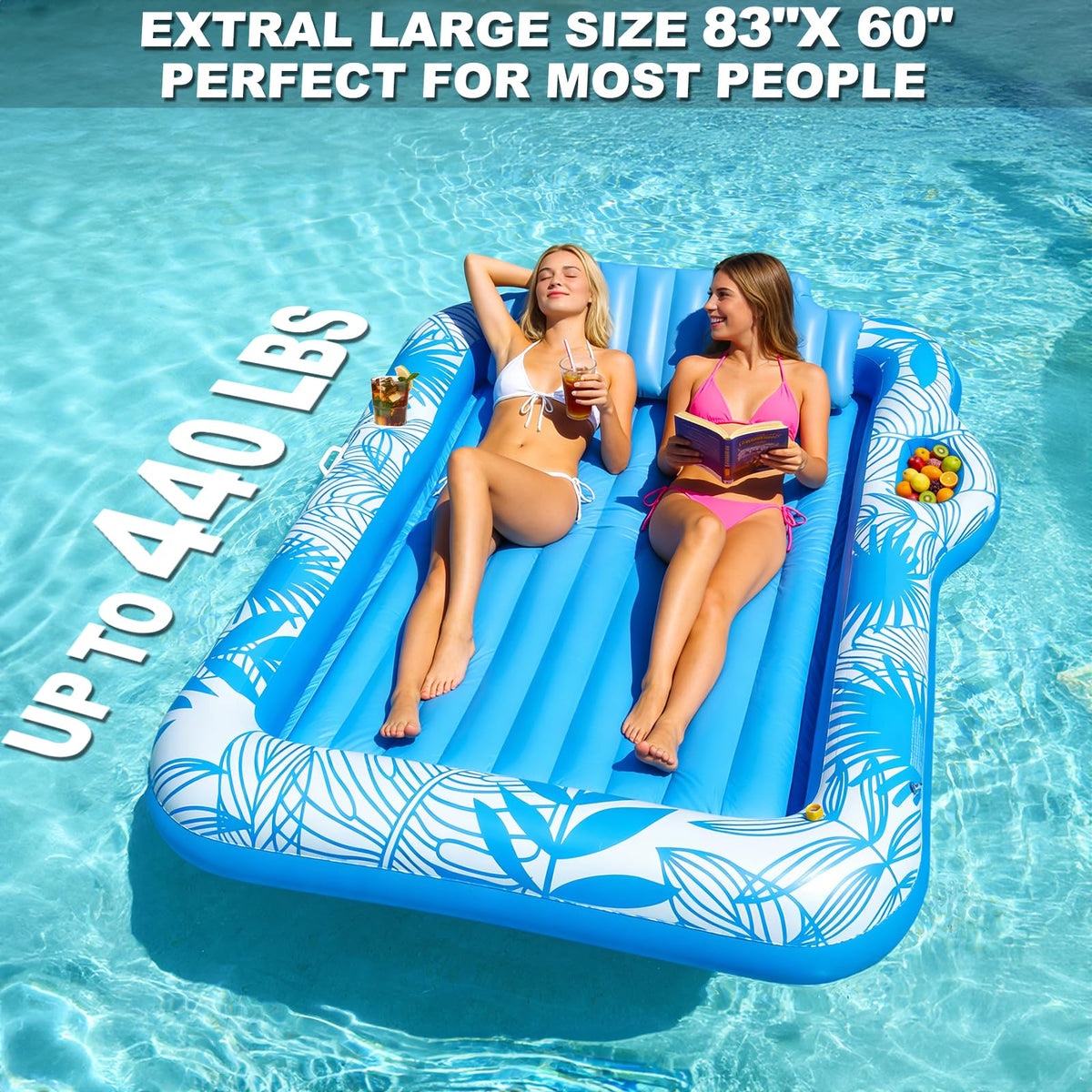TURNMEON cooler tray holds beverages and snacks for easy access.