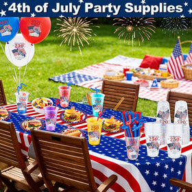 TURNMEON disposable patriotic cups simplify post-event cleanup.
