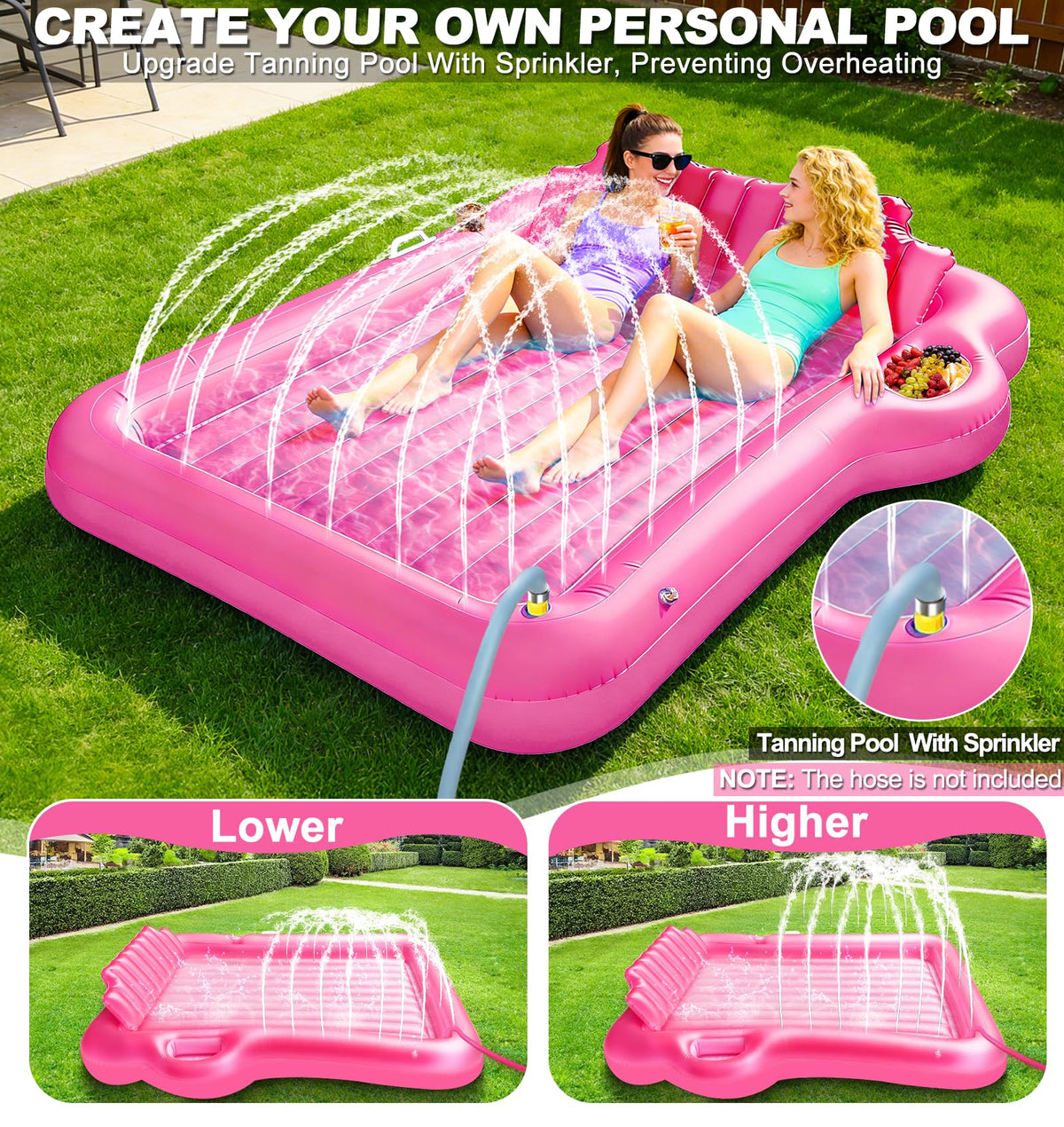 TURNMEON drink holder and cooler tray for beverages on the lounger.