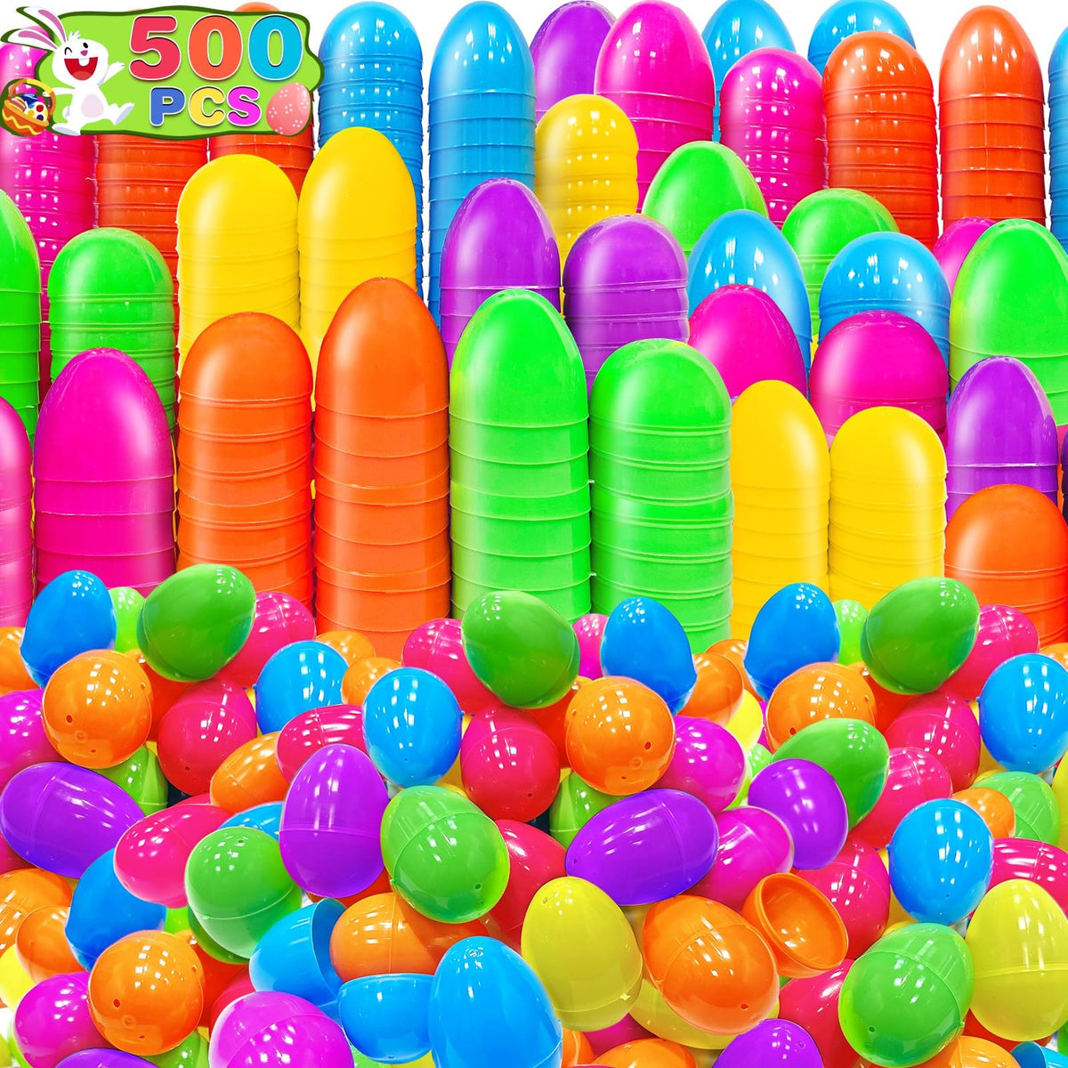 TurnMeOn Easter eggs in pink and blue mix, ideal for color coded egg hunts