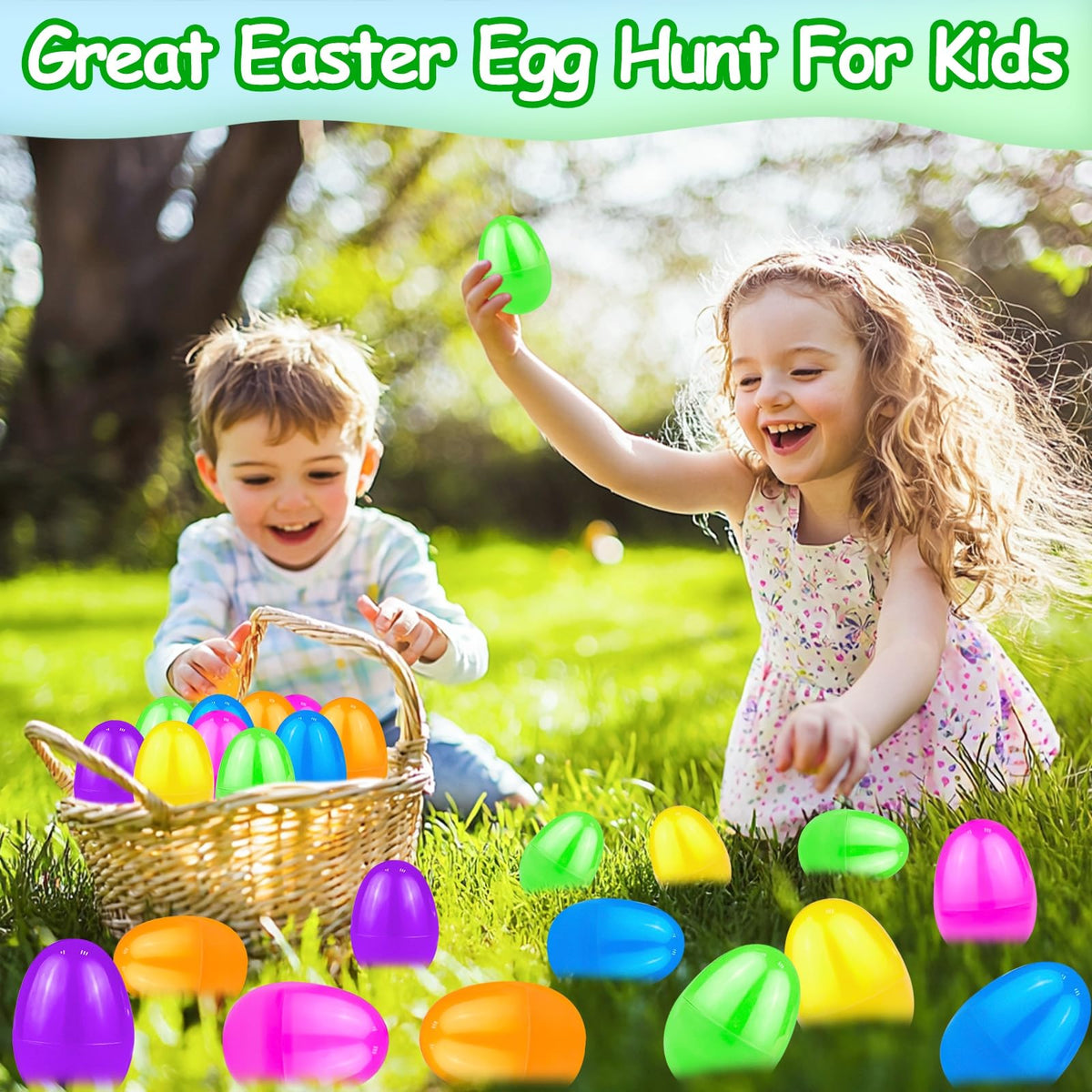 TurnMeOn 2.2 inch eggs perfect for traditional Easter hunts