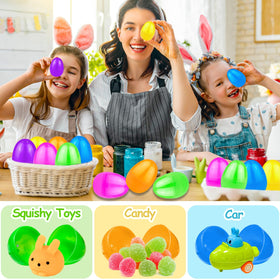 TurnMeOn 2.2 by 1.7 inch Easter eggs ready for filling and hiding