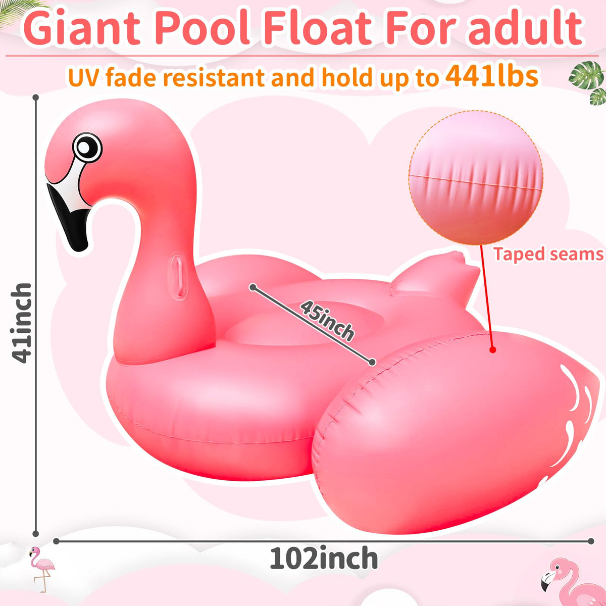 TURNMEON flamingo float adds festive flair to pool parties.