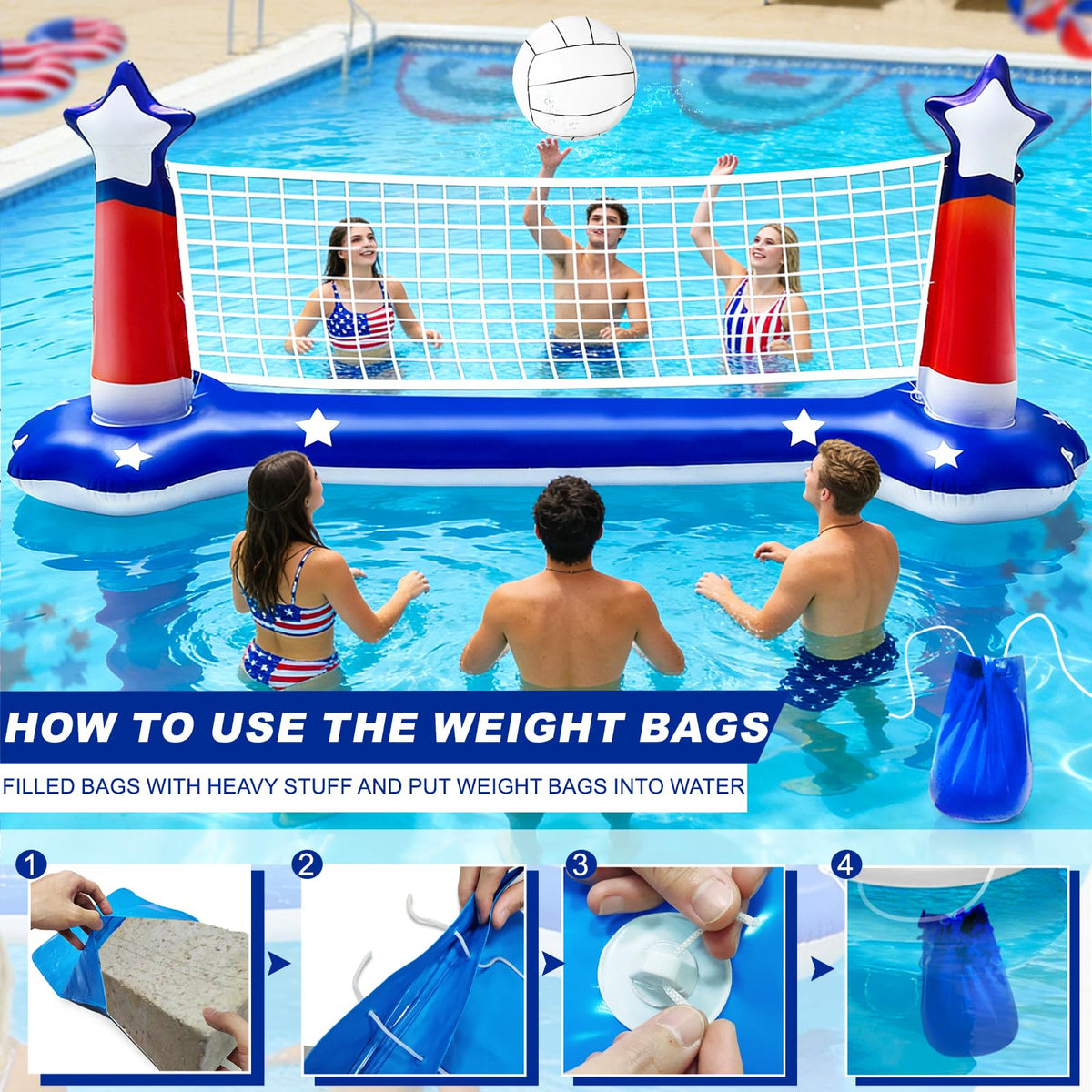 Turnmeon patriotic design brings festive pool parties.