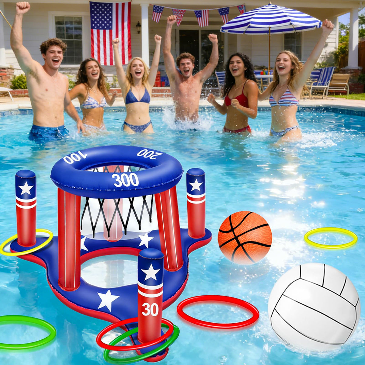 Turnmeon inflatable pool set elevates group water fun.