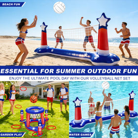 Turnmeon weight bags stabilize the volleyball net.