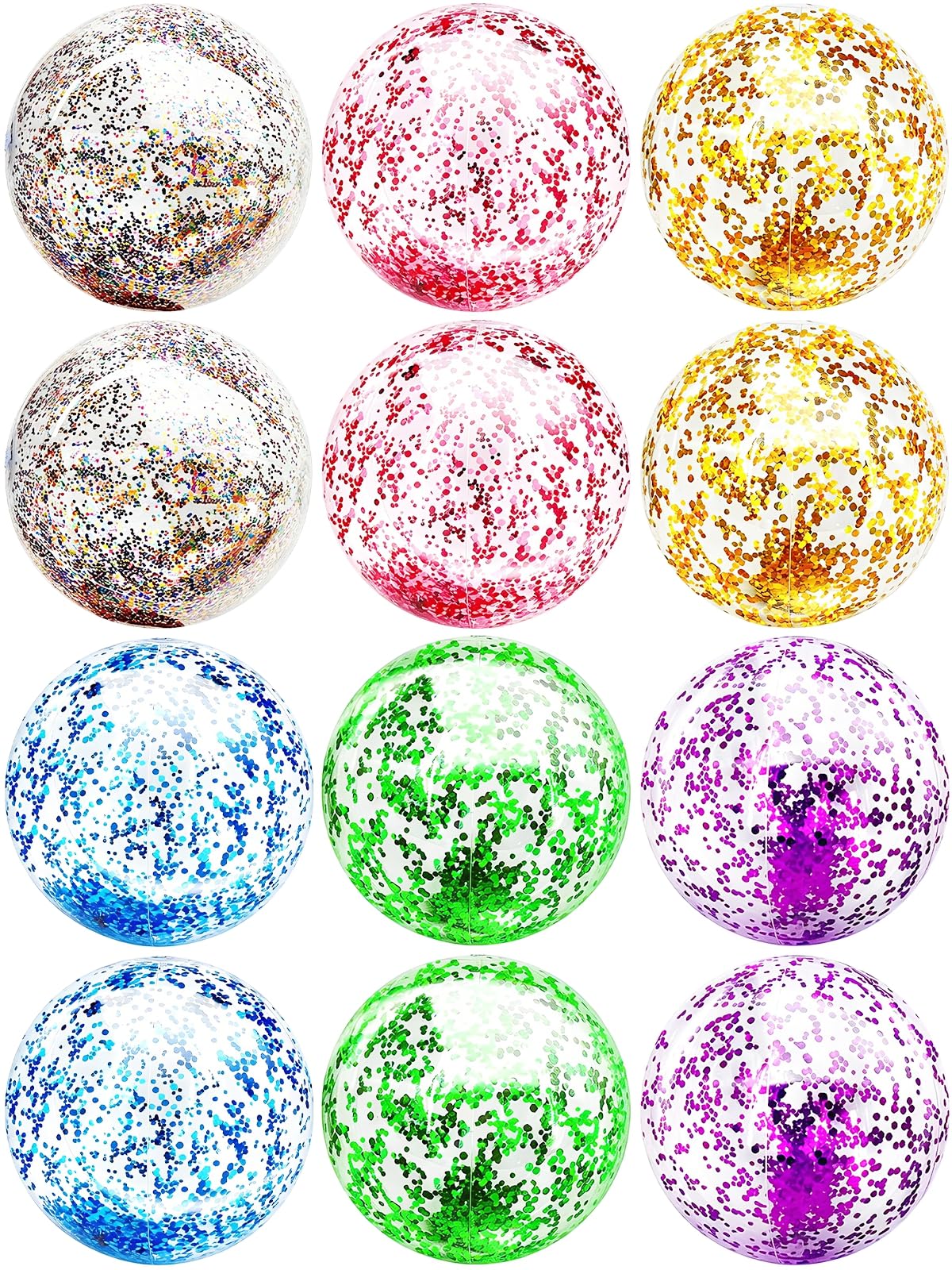 Turnmeon glitter beach ball 16-inch on sand for sunny play sessions