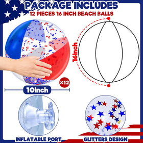 Turnmeon glitter-confetti-inside beach ball ideal for festive outdoor play