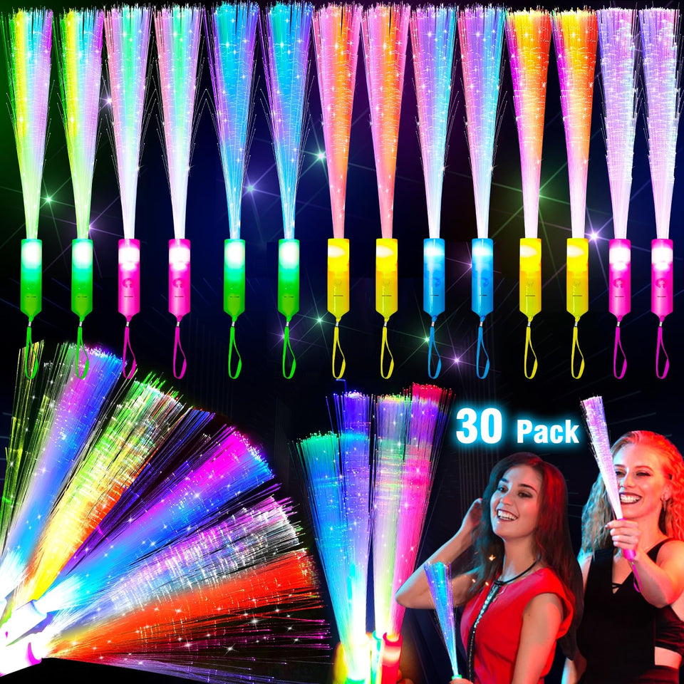TURNMEON glow fiber wand with pink handle for vibrant party moments.