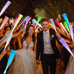 TURNMEON glow fiber wand with yellow handle adds festive energy to celebrations.