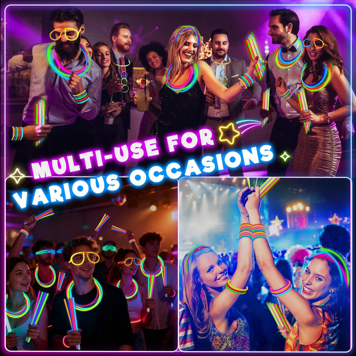 TURNMEON glow sticks emit bright color for up to 14 hours after activation.