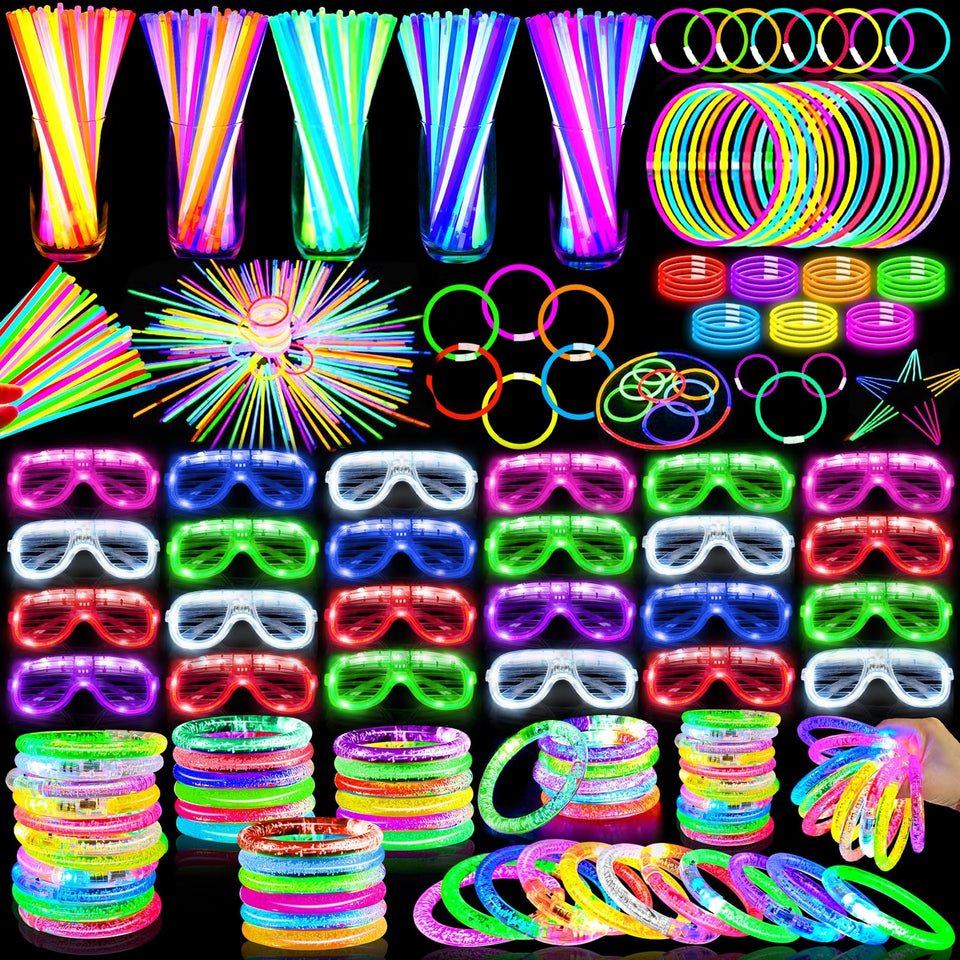 Turnmeon glow sticks with connectors for vibrant party lighting and color variety