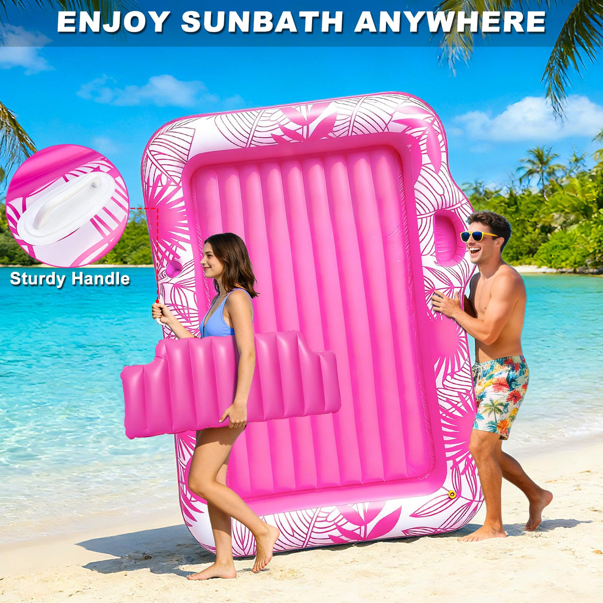 TURNMEON heavy-duty PVC construction built for durable outdoor lounging.