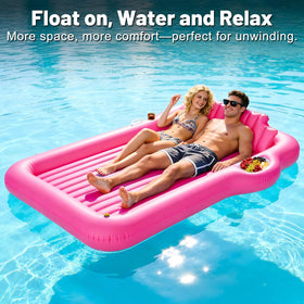 TURNMEON heavy-duty PVC construction ensures durable poolside lounging.
