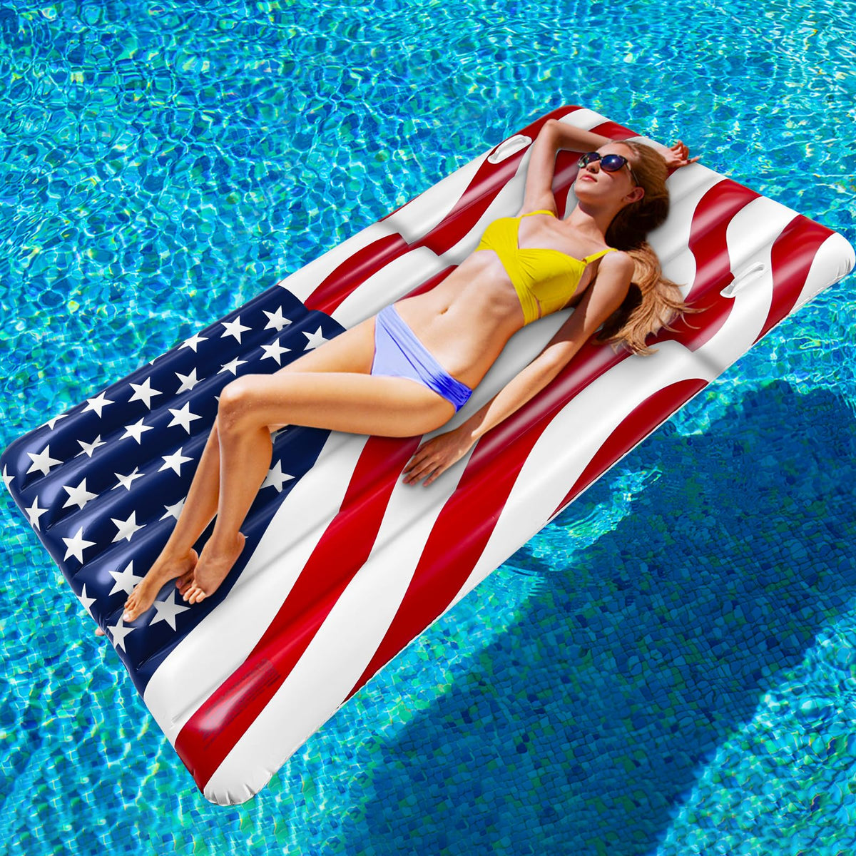 TURNMEON heavy-duty PVC float designed for adults and teens relaxation.