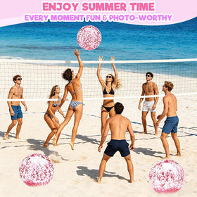 TURNMEON inflatable beach ball pack in deflated form for easy storage.