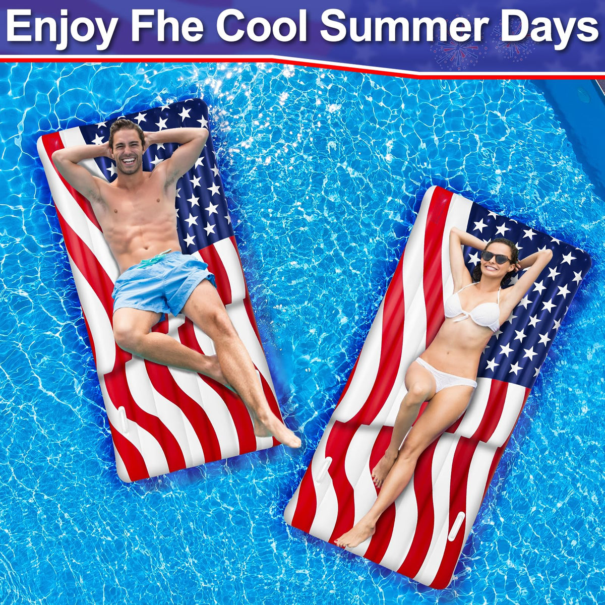 TURNMEON inflatable mattress-style float ideal for summer pool parties.