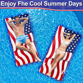 TURNMEON inflatable mattress-style float ideal for summer pool parties.