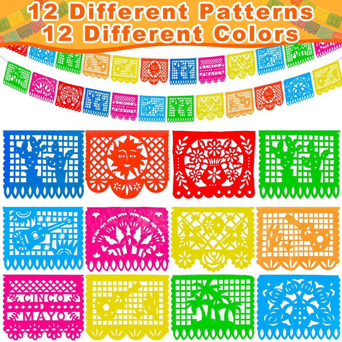 Turnmeon banner cacti pattern creates lively Mexican themed ambiance