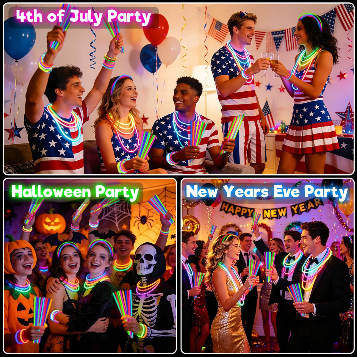 TURNMEON glow kit supports neon party styling and flexible setups.