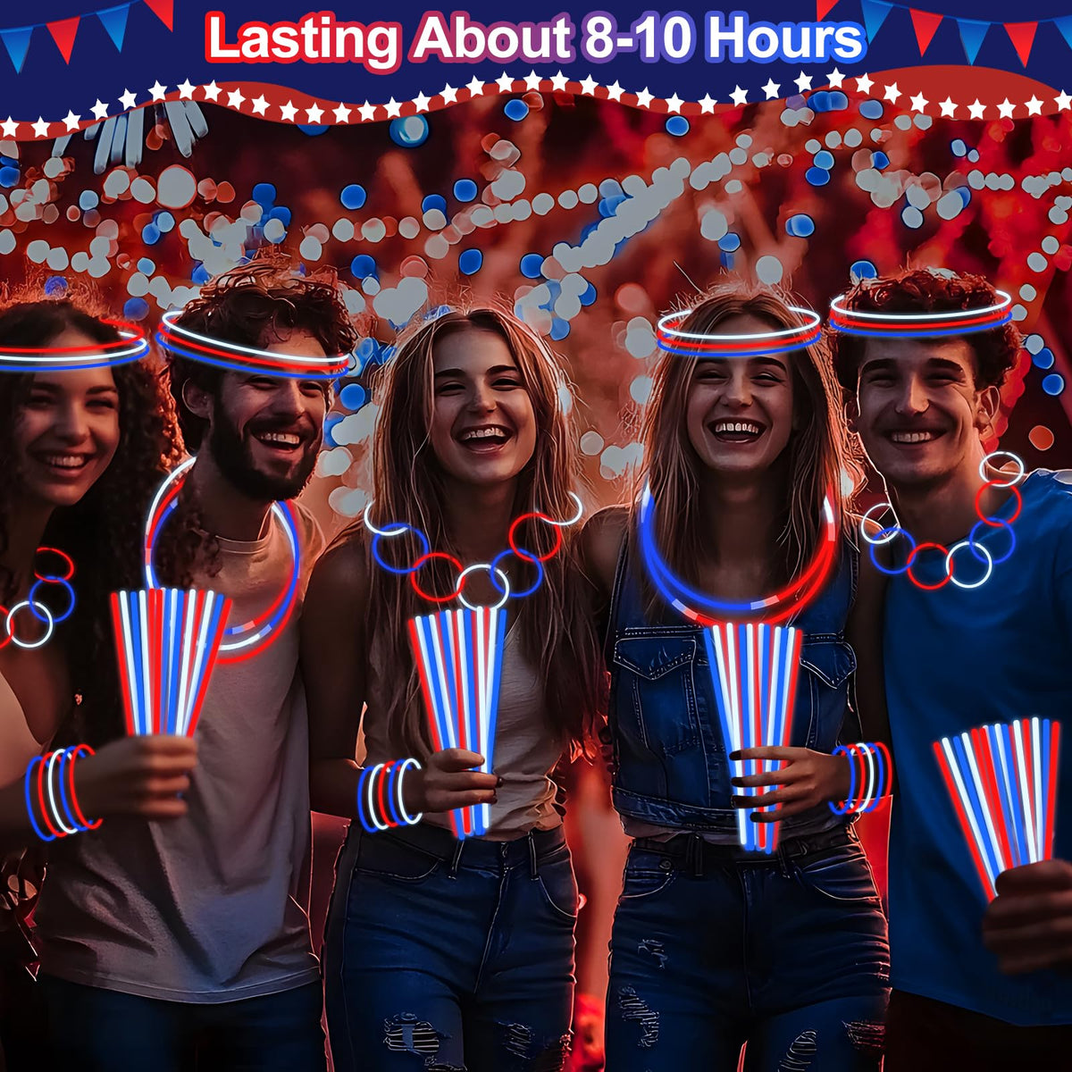 TURNMEON glow sticks suitable for outdoor parties and night gatherings
