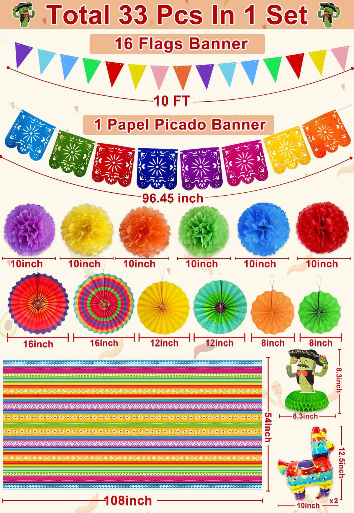TURNMEON colorful pom-poms create a festive focal point for parties.