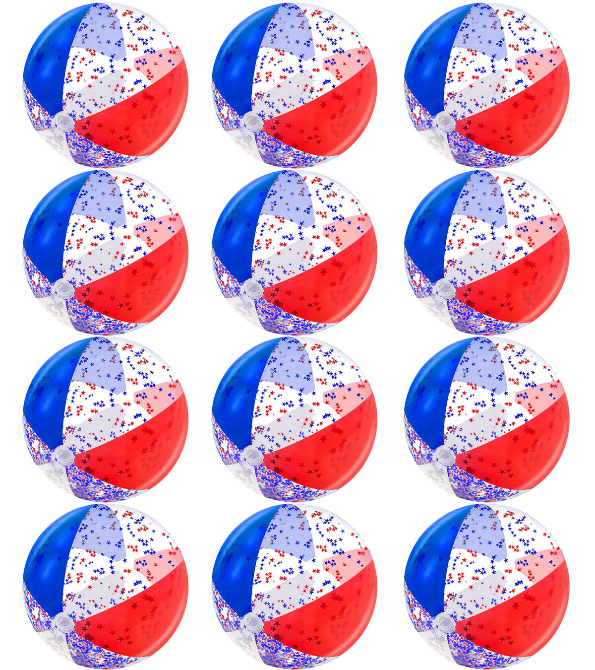 Turnmeon patriotic beach ball 16inch with glitter inside for vibrant poolside fun