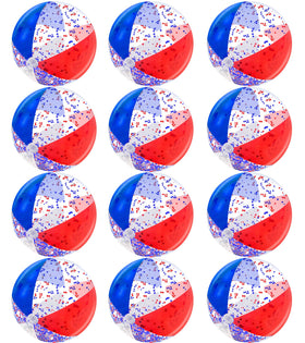 Turnmeon patriotic beach ball 16inch with glitter inside for vibrant poolside fun