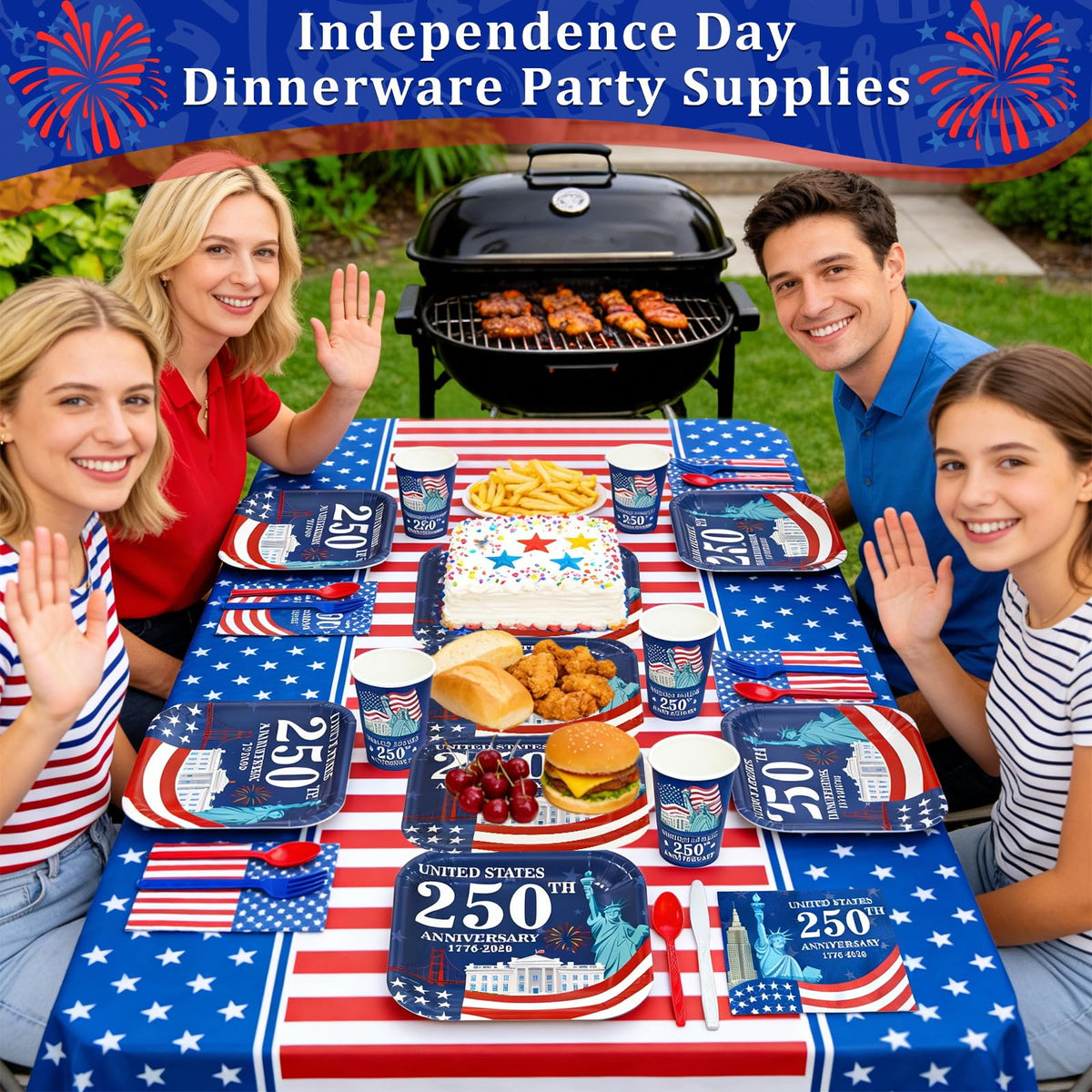 Turnmeon patriotic decorations set enhances any 4th of July gathering.