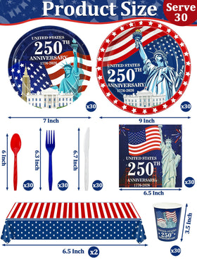 TURNMEON large 9-inch plates for easy serving during Independence Day celebrations.