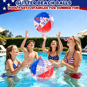 Turnmeon red white blue sequin ball adds festive flair to parties