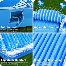 TURNMEON removable headrest adds neck and back support during lounging.
