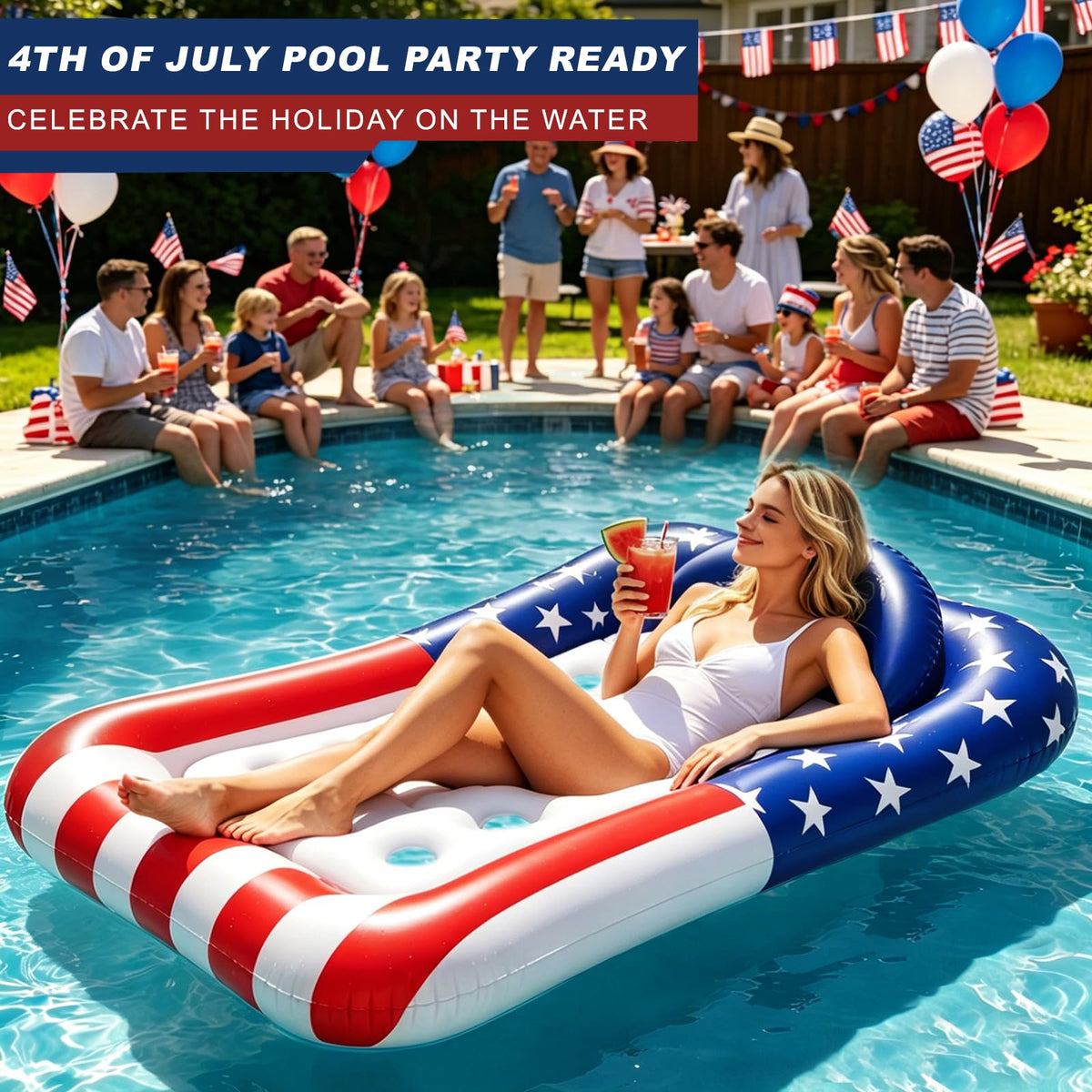 Great for calm waters and sunny days with a patriotic flair.