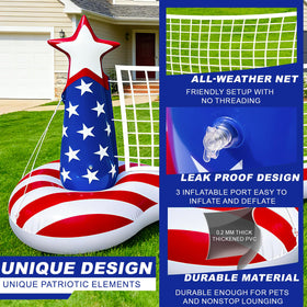 TURNMEON patriotic American flag pattern enhances summer pool parties.