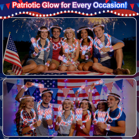 TURNMEON USA 250th anniversary glow sticks for festive gatherings.
