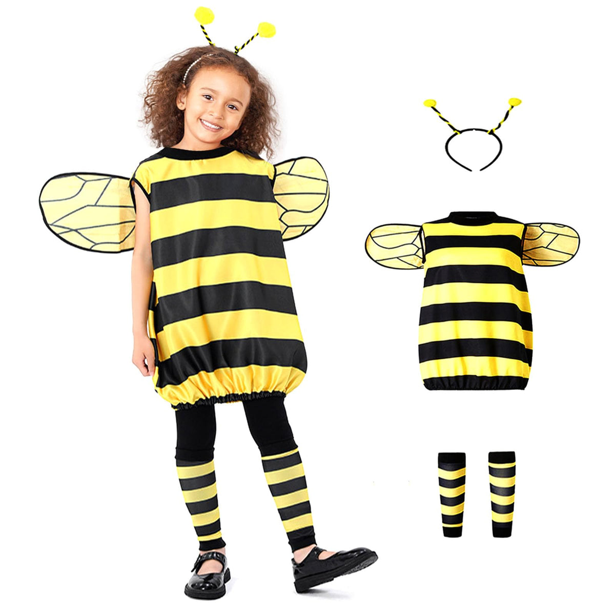 TUSAUW bee costume coat keeps kids warm and comfy during play